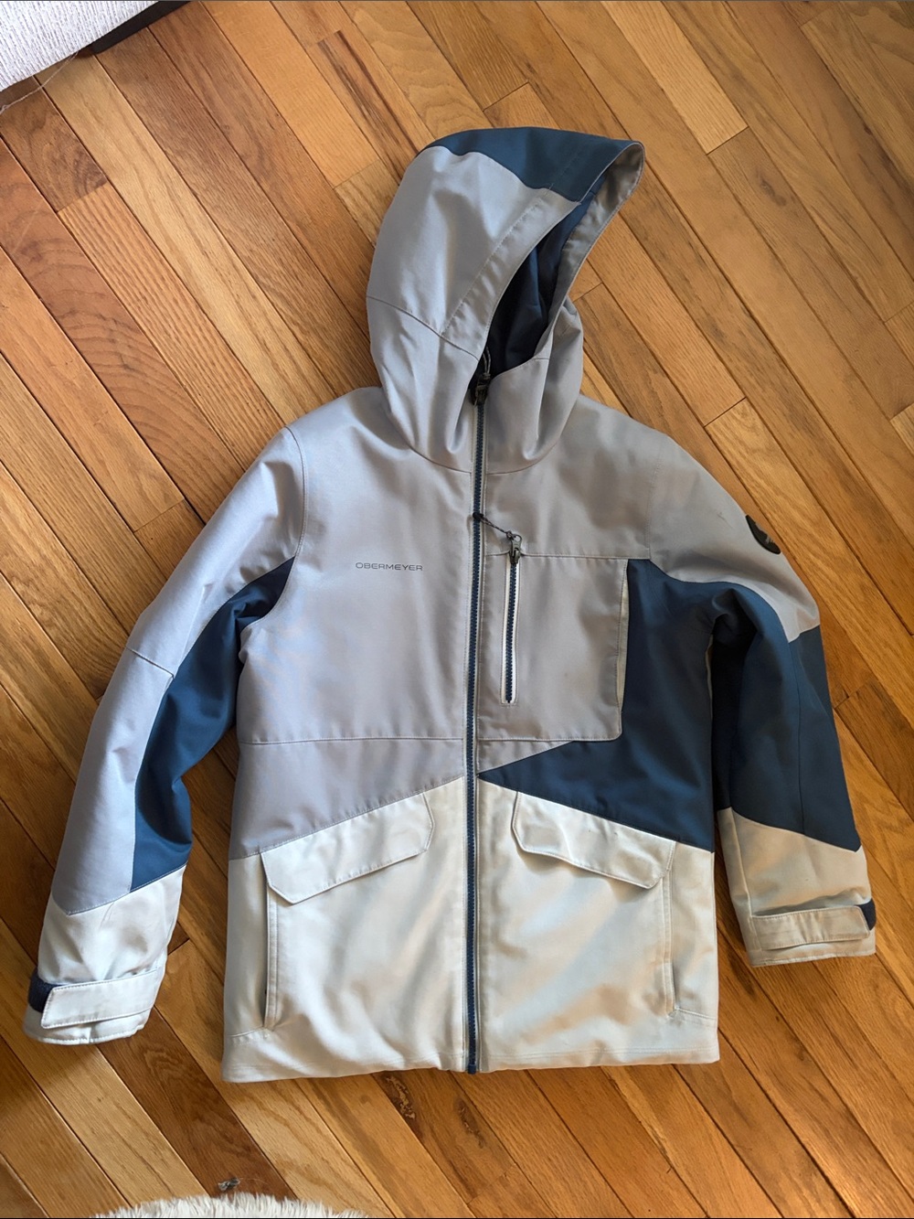 Obermeyer Gage Hooded Ski Jacket in moonstone teen M 10-12